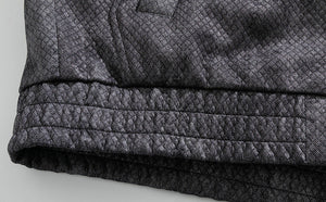 Jacquard Faux Denim Casual Jacket , - Streetwear Jacket - Slick Street