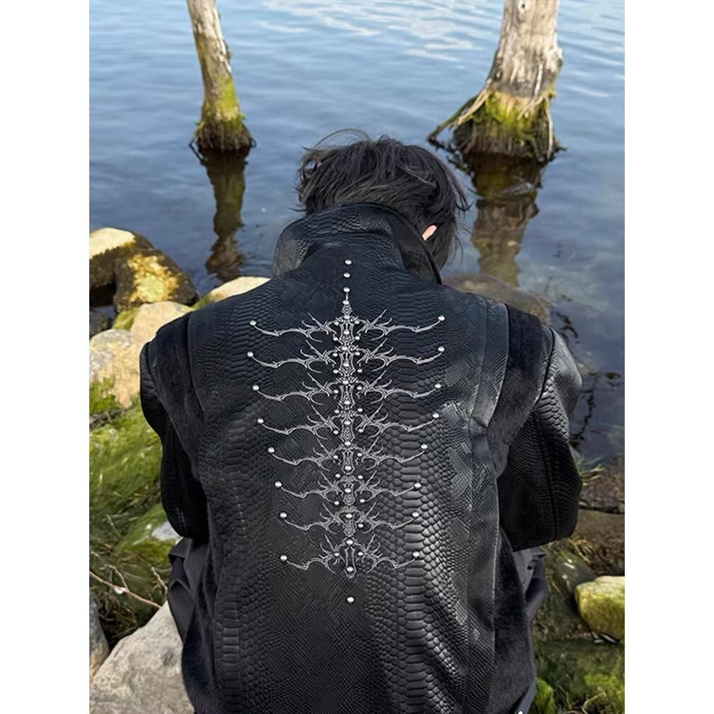 Toren Snakeskin Jacket , - Streetwear Jacket - Slick Street