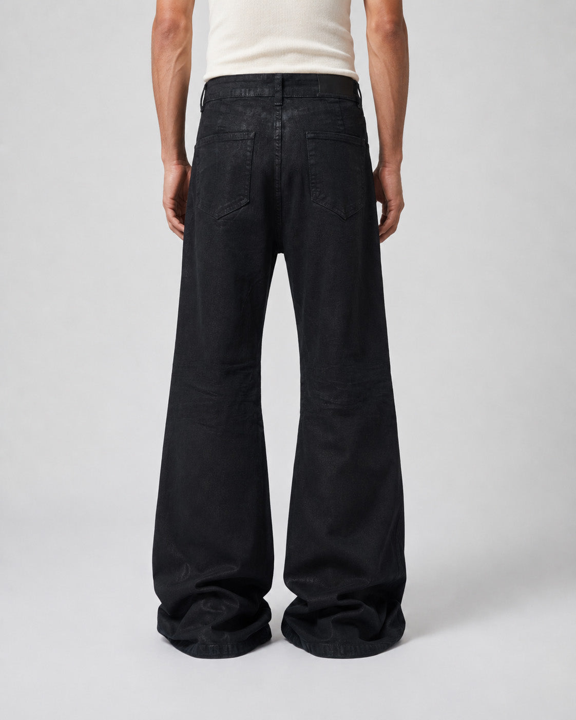 Obsidian Coated Flare Jeans , - Streetwear Jeans - Slick Street