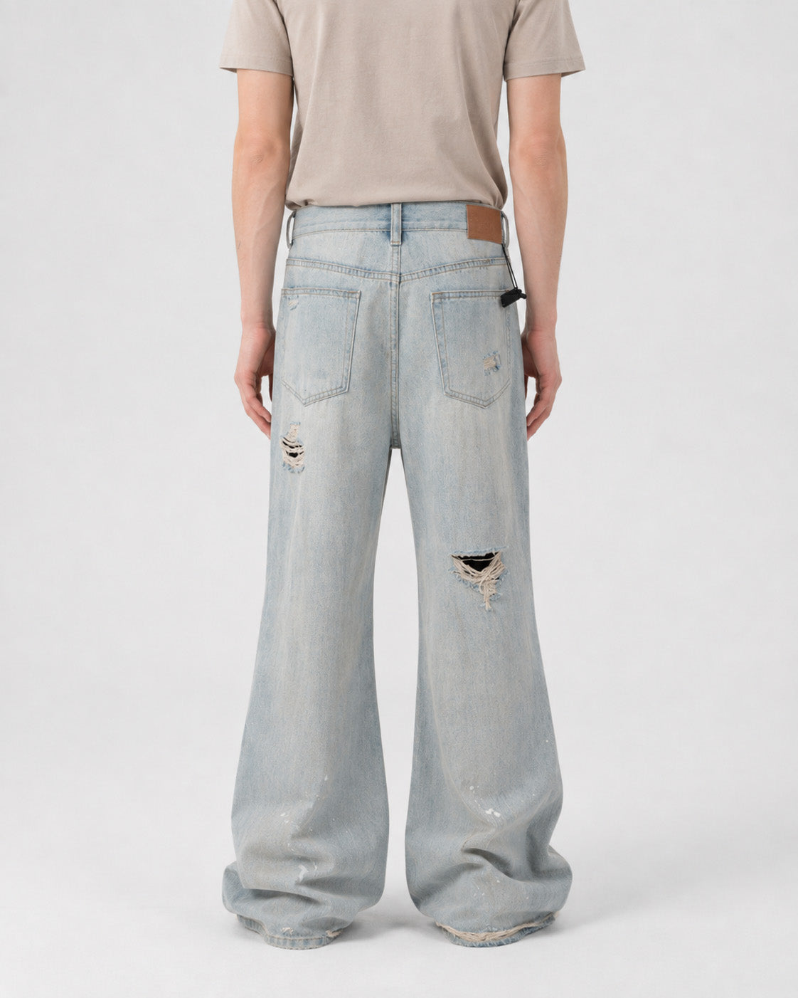 Pale Riot Distressed Flare Jeans