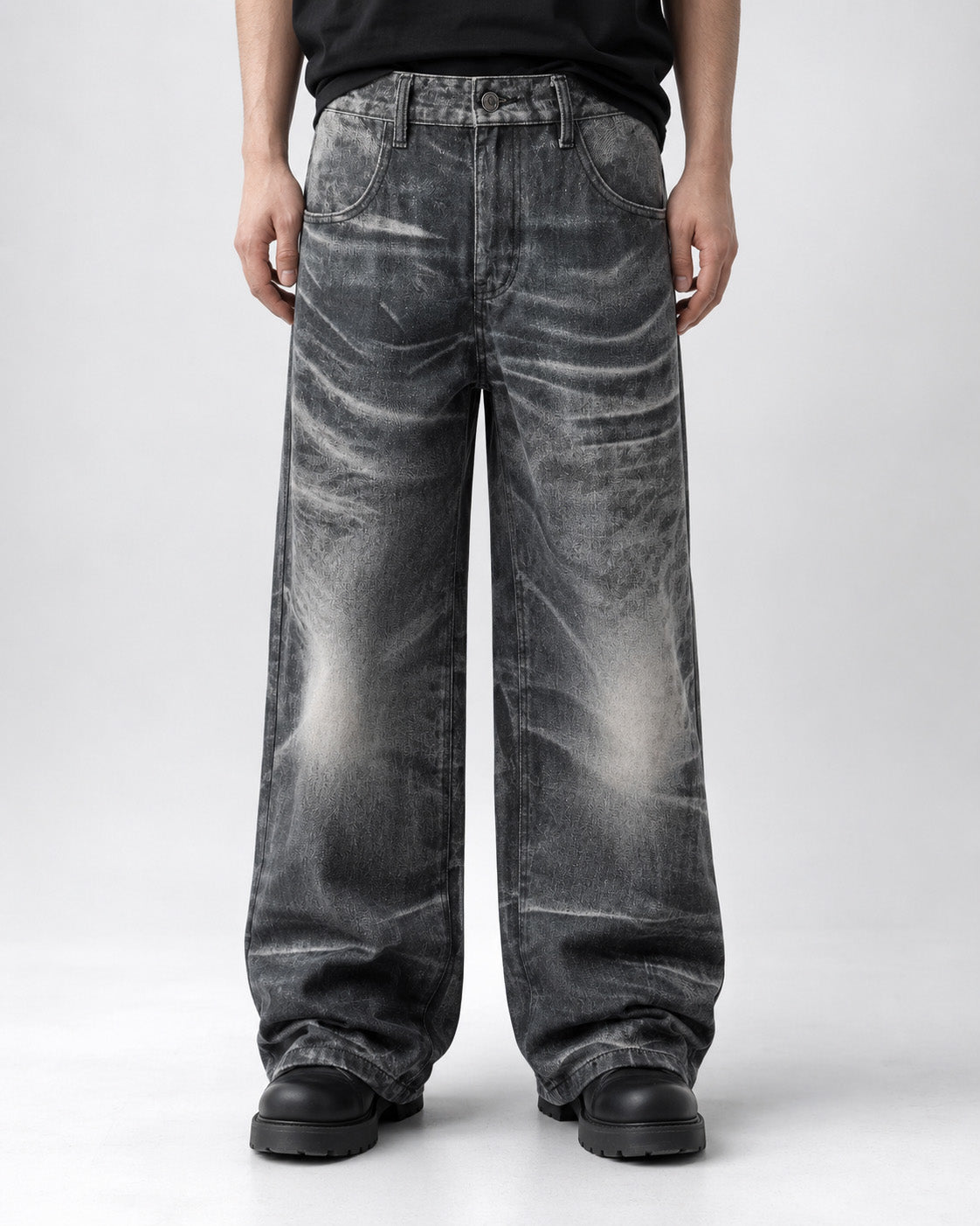 Phantom Fade Jeans Washed Grey, 28 - Streetwear Jeans - Slick Street