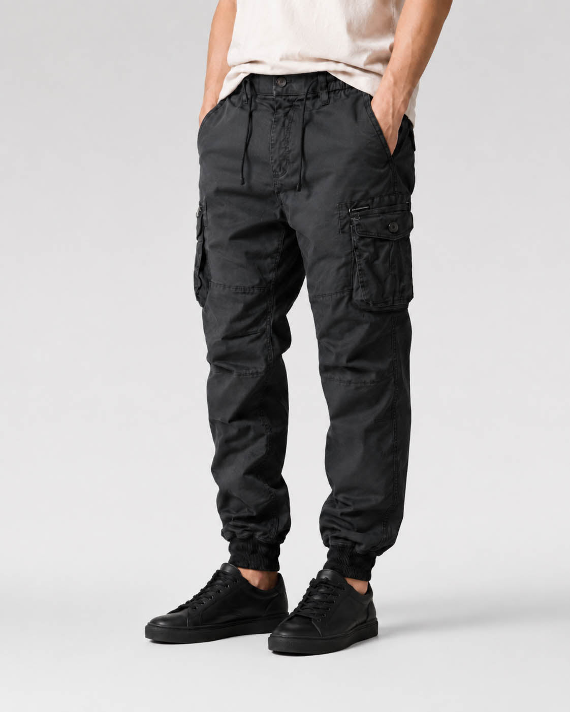 Rib Pocket Cargo Pants , - Streetwear Cargo Pants - Slick Street