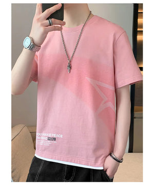 Falling Star Short Sleeves Loose T-Shirt , - Streetwear T-Shirts - Slick Street