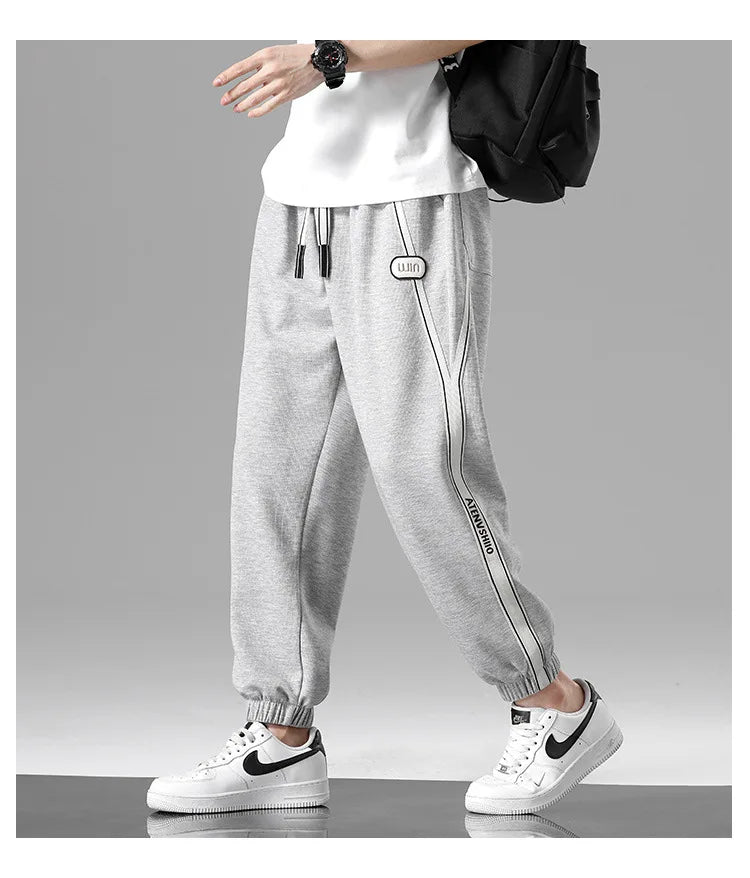 Side Stripe Design Ankle Length Pants ,  - Streetwear Pants - Slick Street