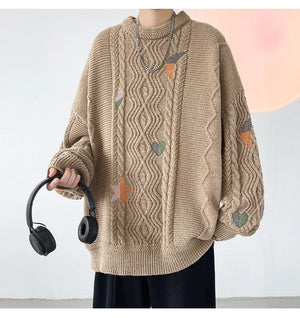 Midnight Time Knitted Ribbed Pullover Sweater ,  - Streetwear Sweater - Slick Street