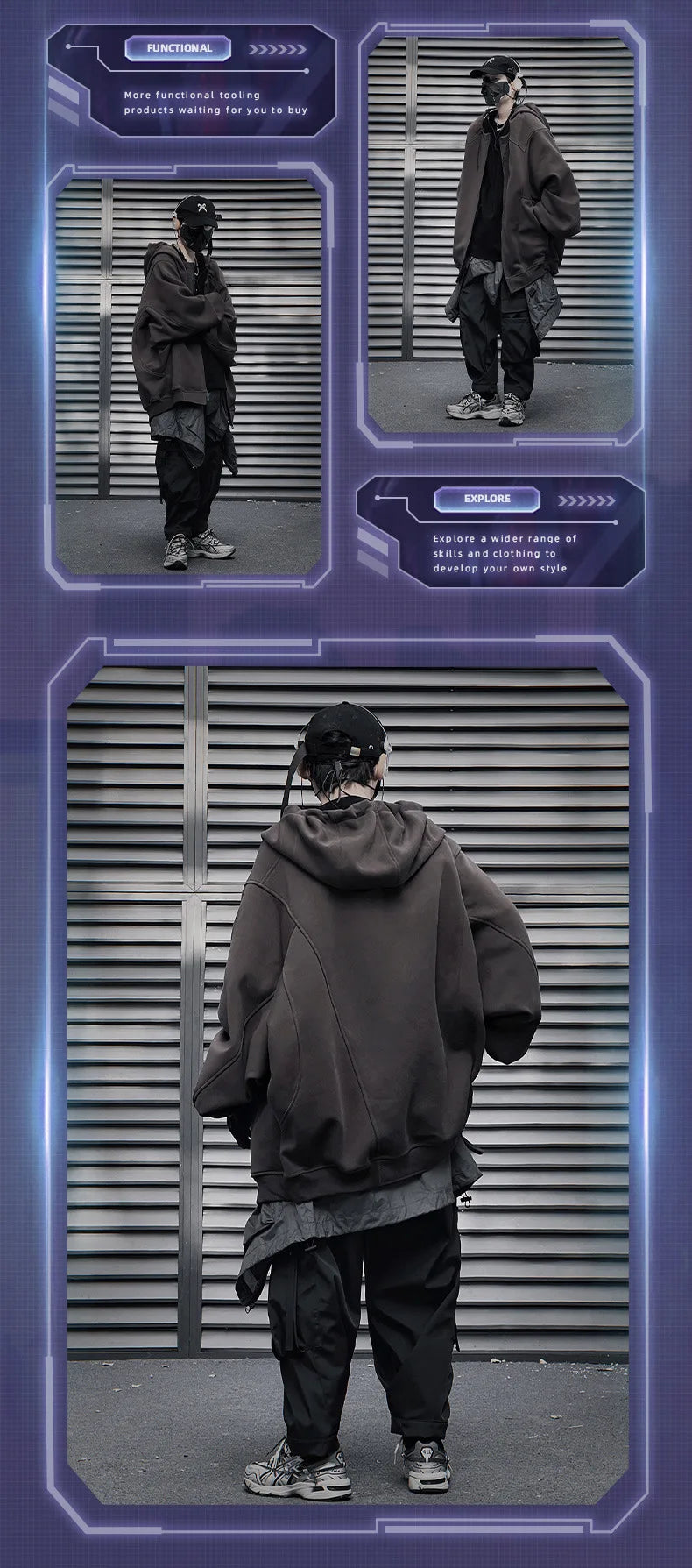 Alien 'i' Techwear Hoodie ,  - Streetwear Hoodie - Slick Street