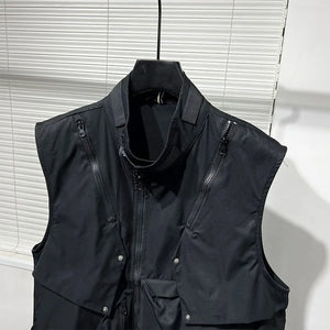 Dark Crow Sleeveless Zipper Vest , - Streetwear Vest - Slick Street