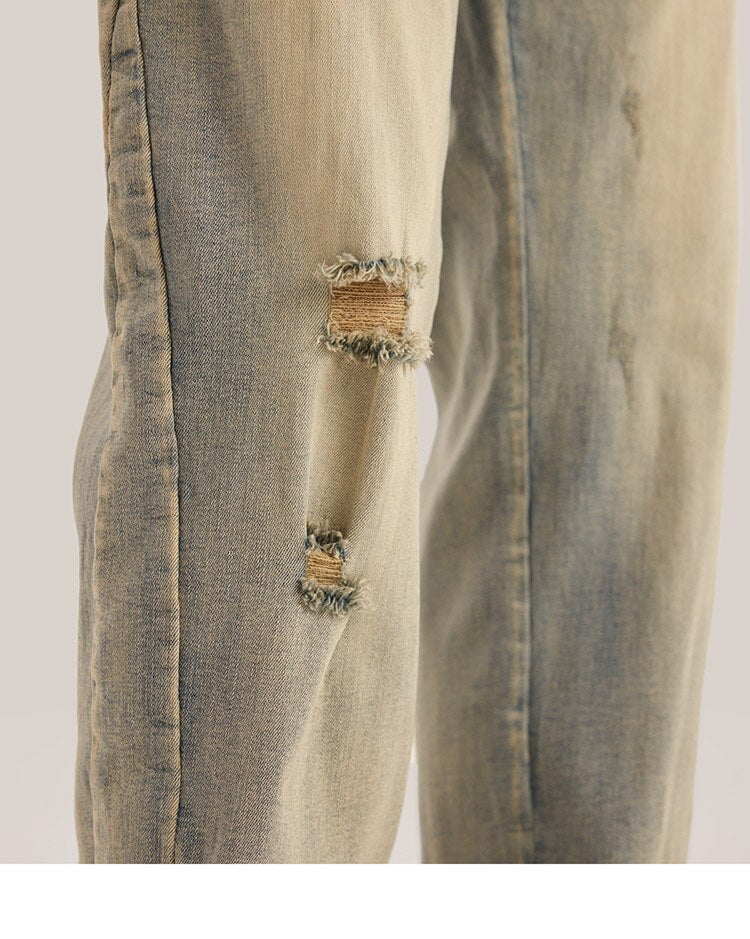 Retro Distressed Ankle Zipper Style Pants ,  - Streetwear Pants - Slick Street