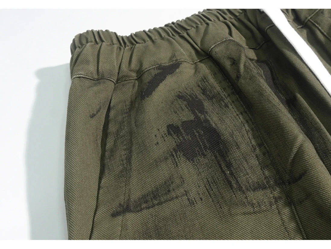 Green Color Full Length Baggy Pant , - Streetwear Pants - Slick Street