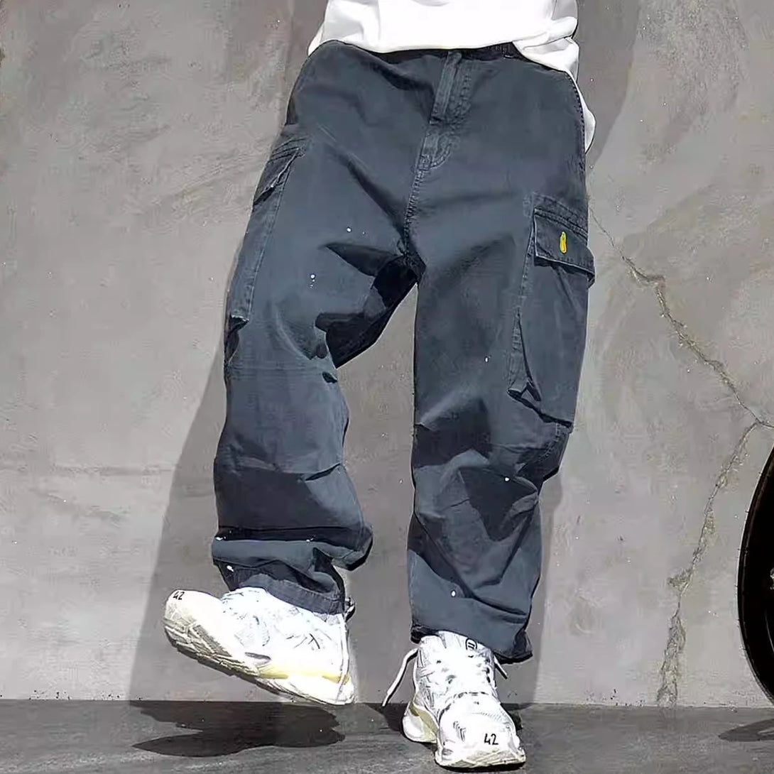 Paint Splash Multi Pockets Pants , - Streetwear Pants - Slick Street