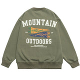 Adventure Mountain Outdoor Pullover Sweatshirt Green, XS - Streetwear - Slick Street