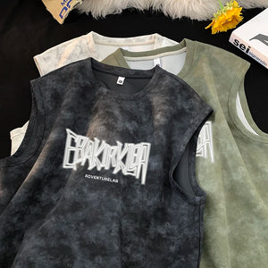 EBAK Tie-dye Sleeveless T-Shirt , - Streetwear T-Shirts - Slick Street