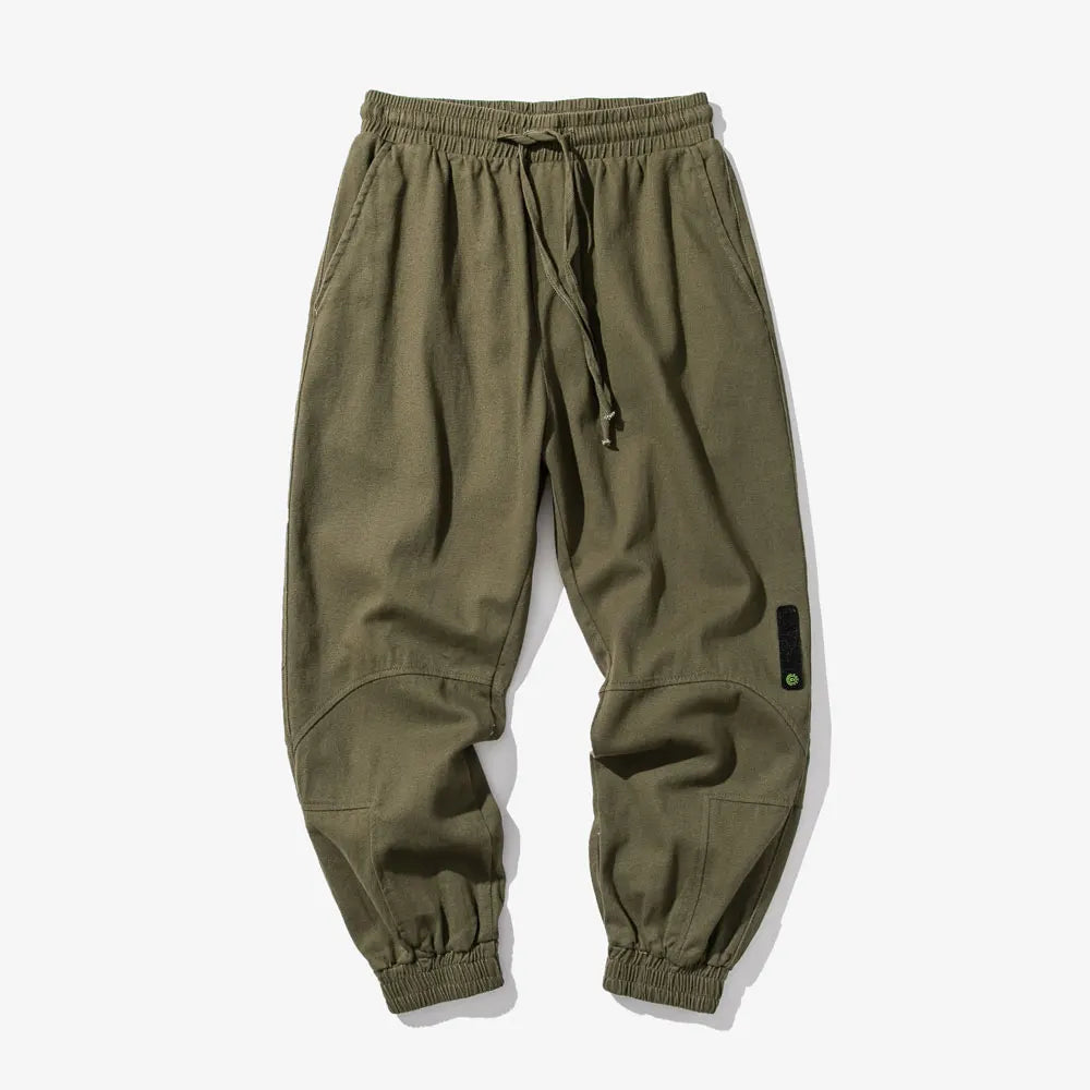 Slouchy Slim Elastic Ankle Length Pants Green, XS - Streetwear Pants - Slick Street