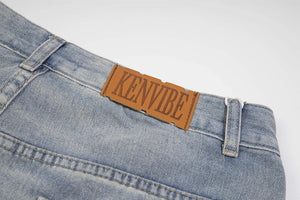 Rhinestone Denim Ripped Shorts , - Streetwear Shorts - Slick Street