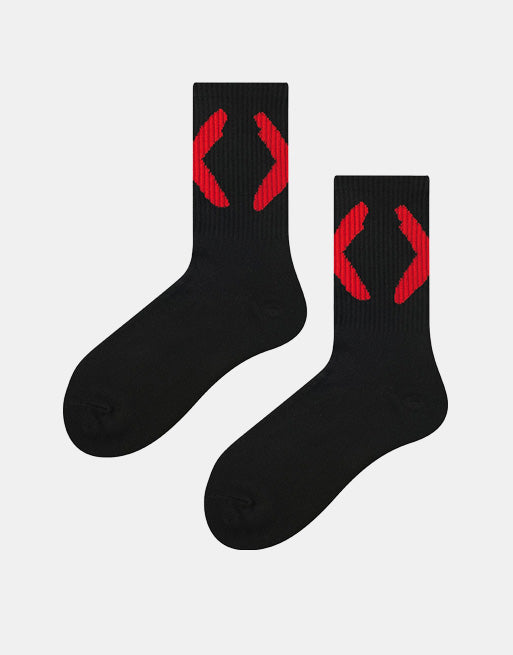 Plain 'X' Mark Socks ,  - Streetwear Socks - Slick Street