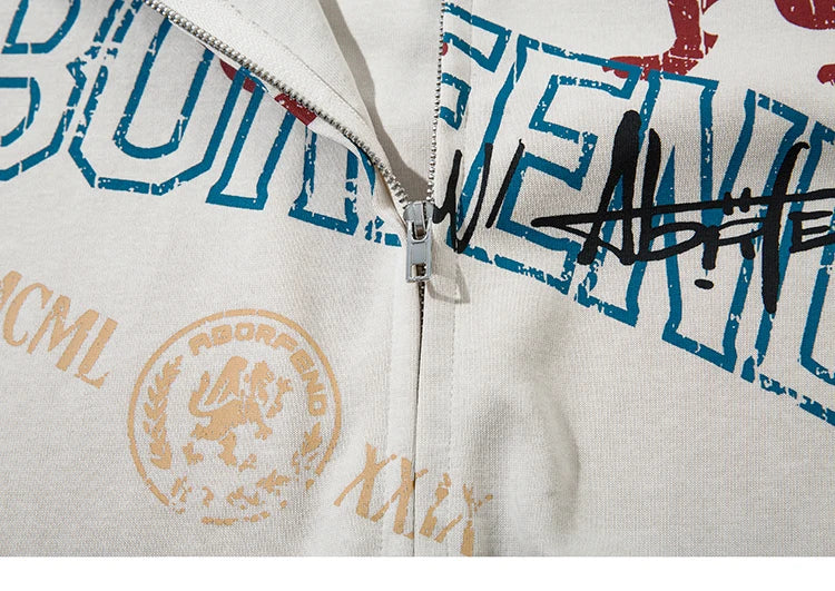 Make America Go Hard Again Graffiti Zipper Hoodie ,  - Streetwear Hoodie - Slick Street