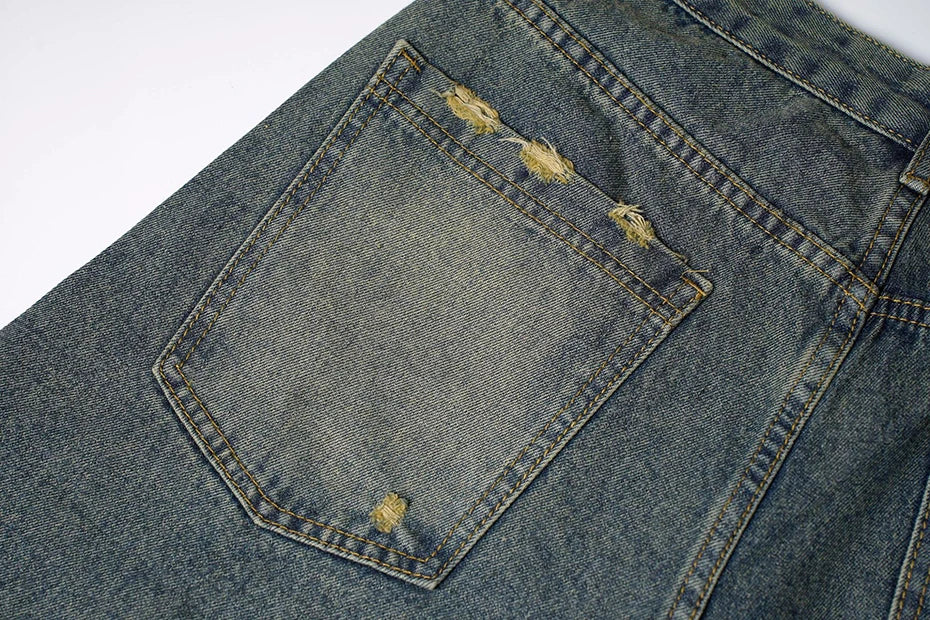 Vintage Loose Distressed Denim Shorts , - Streetwear Shorts - Slick Street