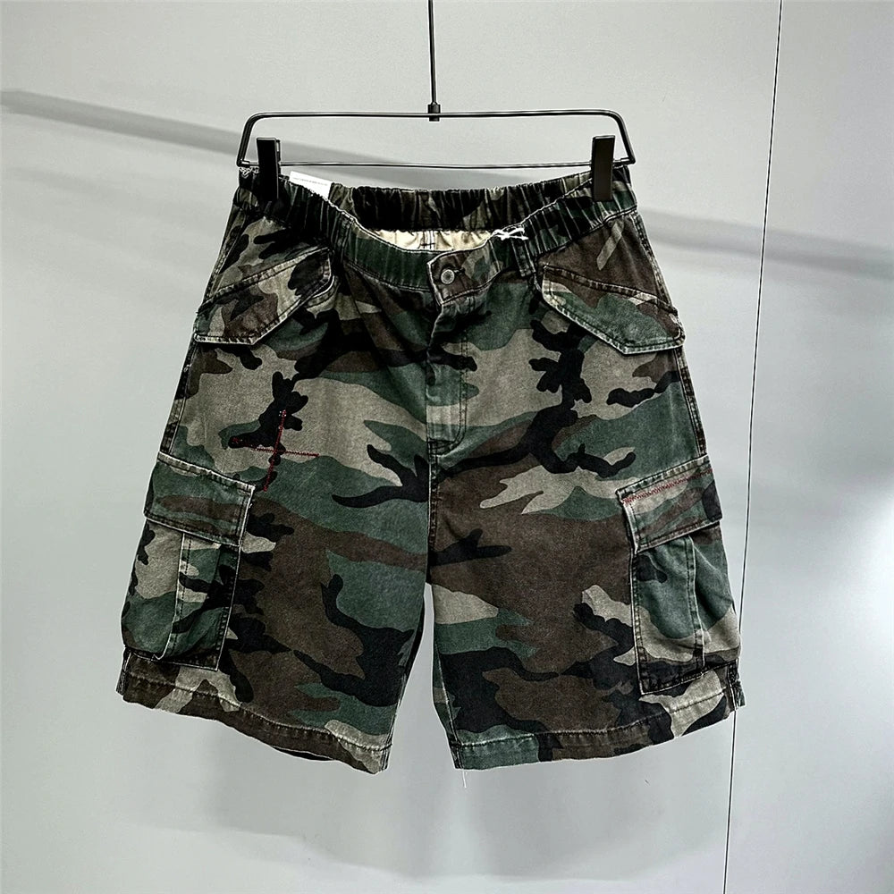 Tactical Camouflage Knee Length Shorts , - Streetwear Shorts - Slick Street
