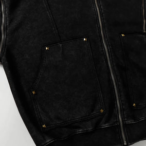 T2 Rivet Zipper Hoodie , - Streetwear Hoodie - Slick Street