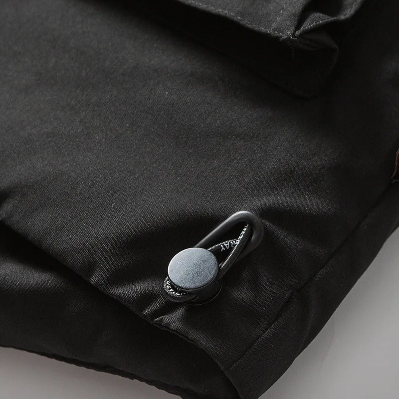 Multi Pockets Mask Style Parka Jacket ,  - Streetwear Jacket - Slick Street