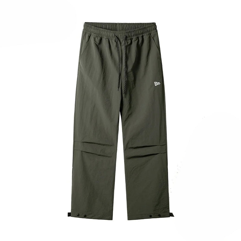 Hiking Style Straight Leg Pants Green, M - Streetwear Pants - Slick Street