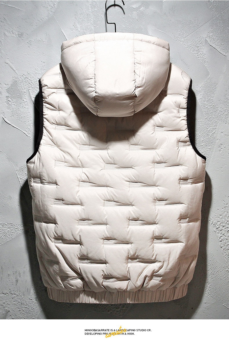 Block Pattern Vest Hoodie ,  - Streetwear Hoodie - Slick Street