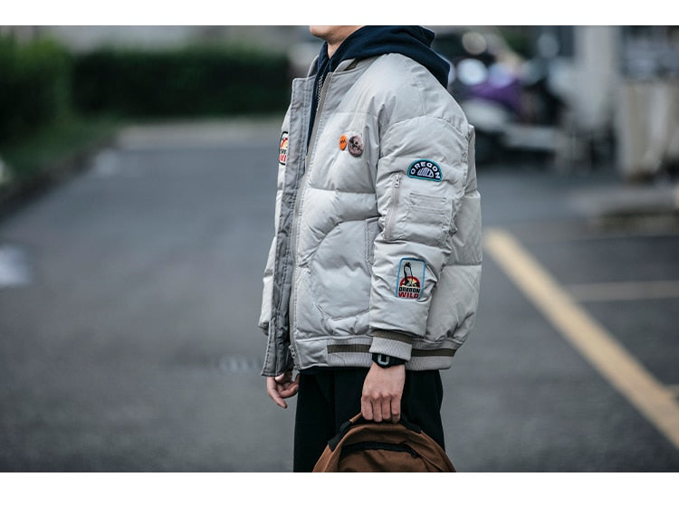 OREGON WILD Rock Patches Bomber Jacket ,  - Streetwear Jacket - Slick Street