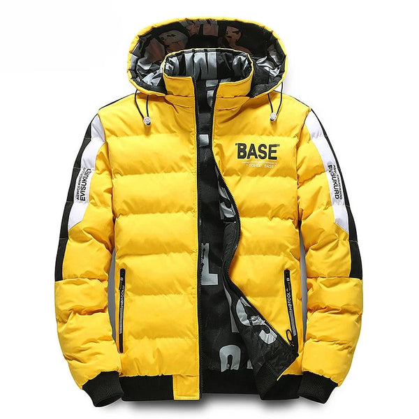 Base Softshell Hiking Style Jacket Yellow, M - Streetwear Jacket - Slick Street