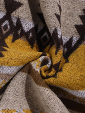 Vintage Ethnic Toggle Drawstring Hoodie , - Streetwear Hoodie - Slick Street