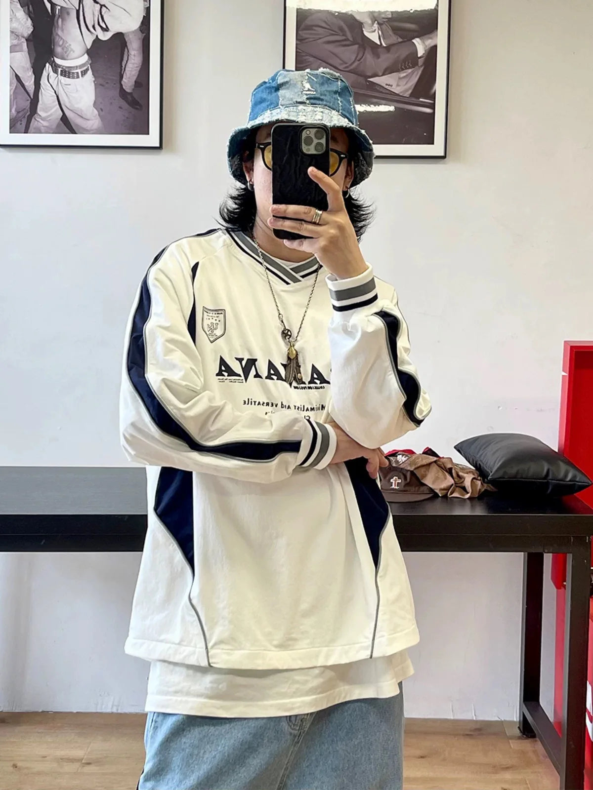 Color Block Classic V-neck Sweater , - Streetwear Sweater - Slick Street