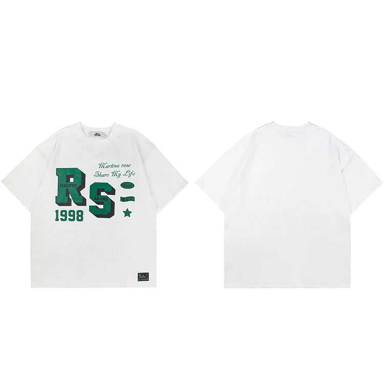 1998 Share My Life Loose T-Shirt White, XS - Streetwear T-Shirt - Slick Street