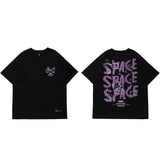 VANTAC Bear Space Rings Design T-Shirt Black, M - Streetwear T-Shirts - Slick Street