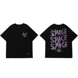 Space Rings  Happy Bear Anime T-Shirt Black, XS - Streetwear T-Shirt - Slick Street