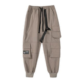 Tactical Cargo Multi pocket Pants Khaki, M - Streetwear Pants - Slick Street