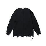 Distressed Gothic Sweatshirt Black, S - Streetwear Sweatshirts - Slick Street