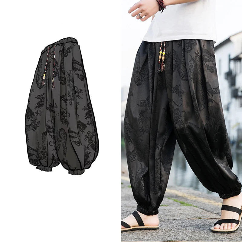 Dragon Japanese Pants , - Streetwear Pants - Slick Street