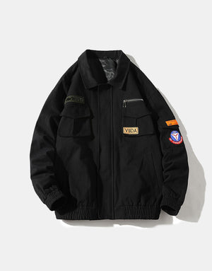 Double Welt Pocket Zipper Style Jacket ,  - Streetwear Jacket - Slick Street