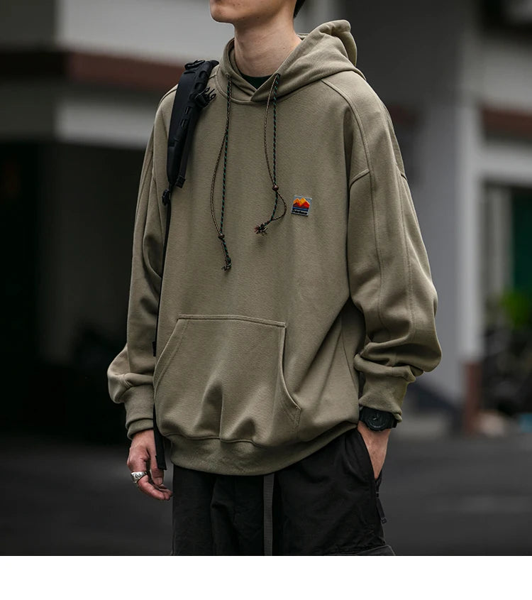 Plain Color Sunset Patchwork Hoodie , - Streetwear Hoodie - Slick Street