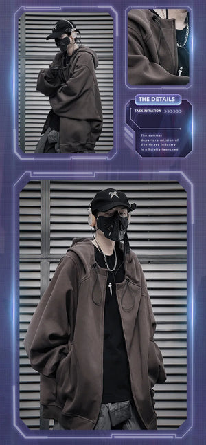 Alien 'i' Techwear Hoodie ,  - Streetwear Hoodie - Slick Street