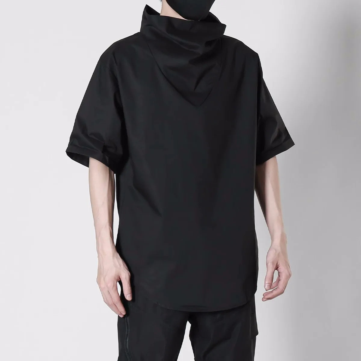 Tシャツ・カットソー citybreeze Ultensel turtleneck t-shirt_BLACK AW1 Techwear Turtleneck Shirt – Slick Street