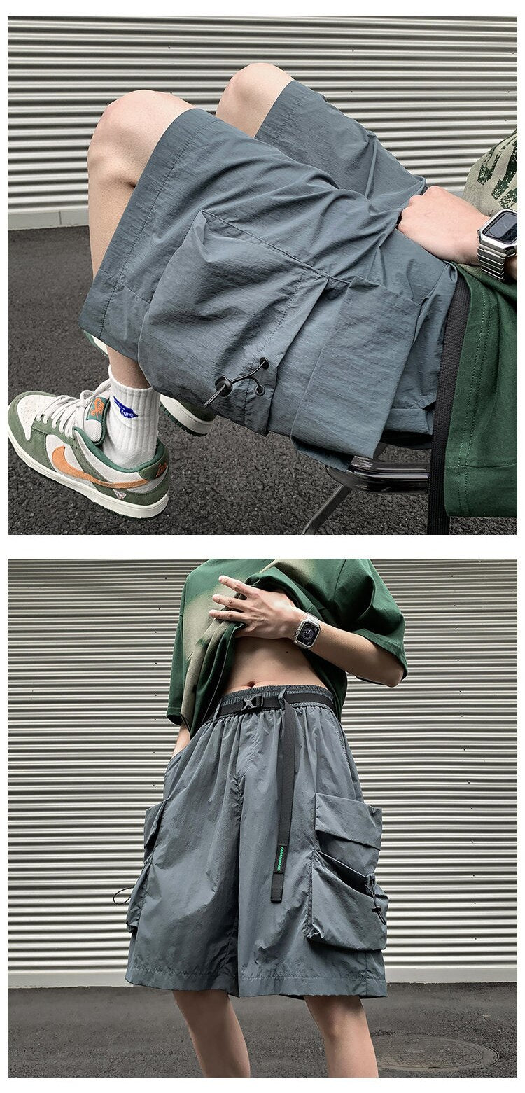 Gym Wearing Loose Pockets Shorts ,  - Streetwear Shorts - Slick Street