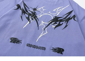 Splatter Fire Flame Texture T-Shirt , - Streetwear T-Shirts - Slick Street