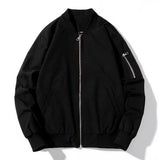 Plain Color With Kangaroo Pocket Jacket Black, XS - Streetwear Jacket - Slick Street