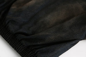 Coal Black Washed Fur Hooded Jacket , - Streetwear Jacket - Slick Street