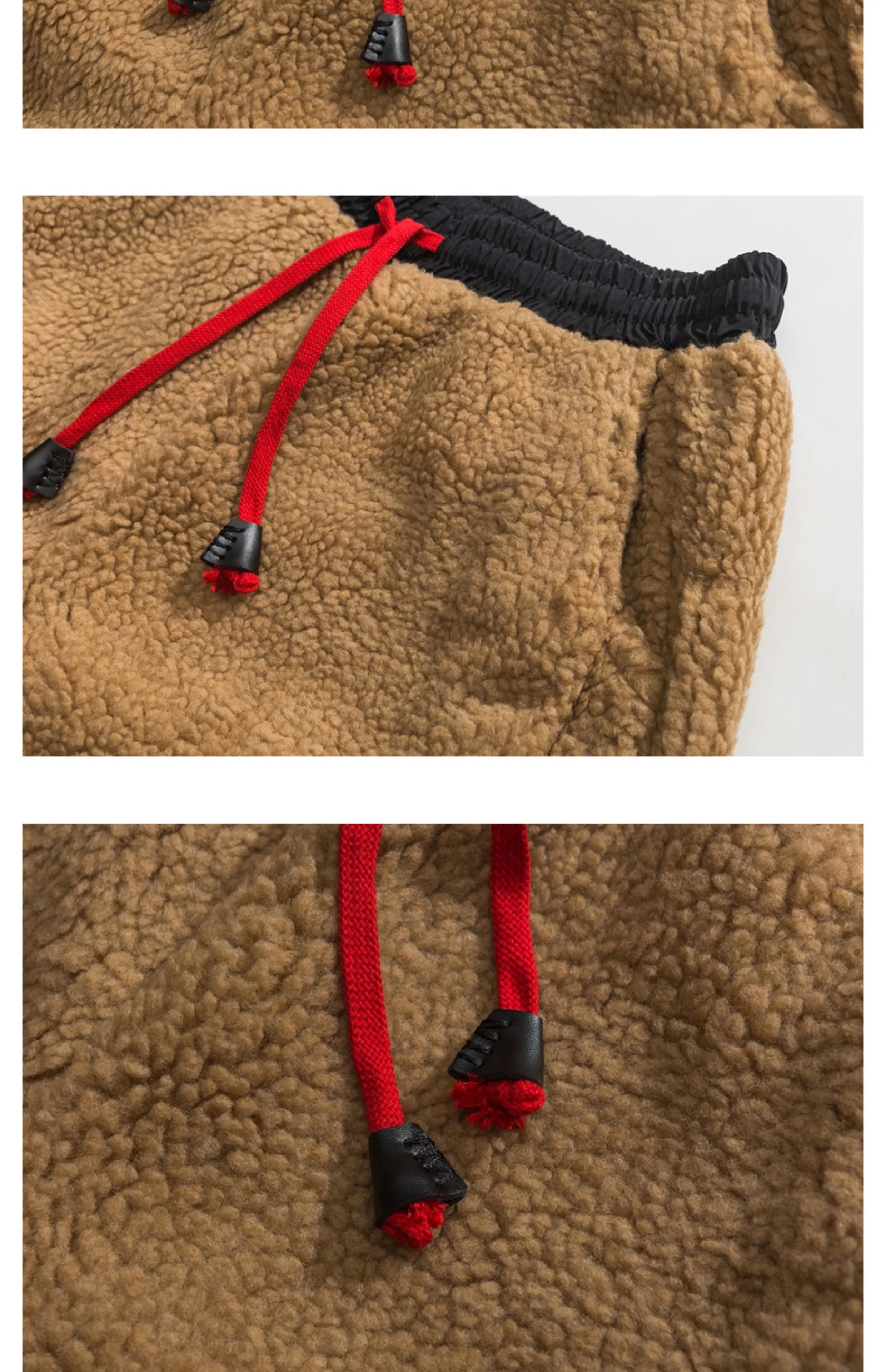 Solid Color Drawstring Fleece Pants , - Streetwear Pant - Slick Street