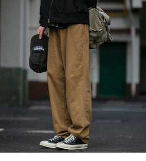 Casual Straight-Leg Trousers , - Streetwear Pants - Slick Street
