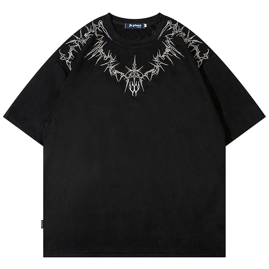 Ancient Cybersigilism Art T-Shirt Black, S - Streetwear T-Shirt - Slick Street