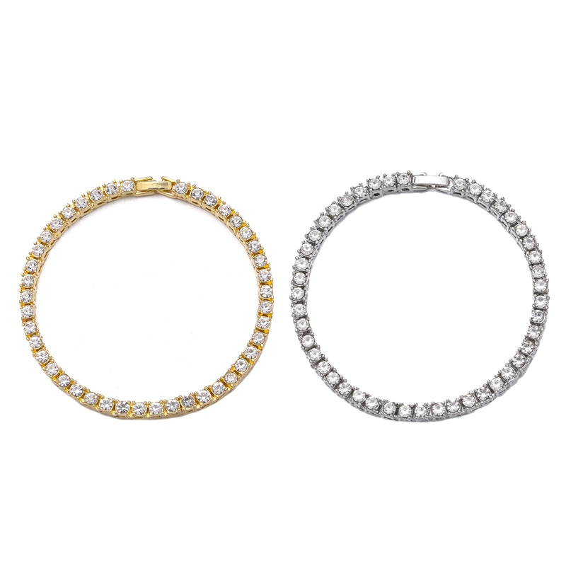 Crystal Rhinestone Tennis Necklace ,  - Streetwear Necklace - Slick Street