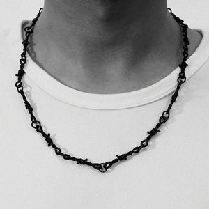 Y2K Punk Wire Necklace & Bracelet Black Necklace,  - Streetwear Necklace - Slick Street