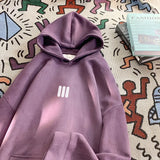 Glyph Vertical Bar Suede Hoodie Purple, XS - Streetwear Hoodie - Slick Street